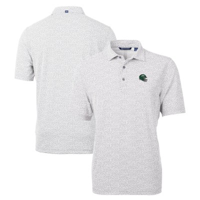 Поло New York Jets Cutter & Buck Helmet Virtue Eco Pique Botanical Print Recycled - Gray