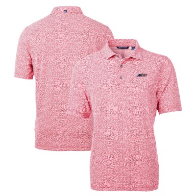 Поло New York Jets Cutter & Buck Americana Virtue Eco Pique Botanical Print Recycled - Red