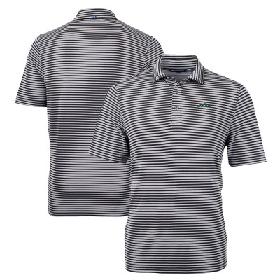 Поло New York Jets Cutter & Buck Primary Logo Virtue Eco Pique Stripe Recycled - Black
