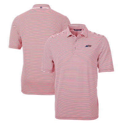 Поло New York Jets Cutter & Buck Americana Virtue Eco Pique Stripe Recycled - Red