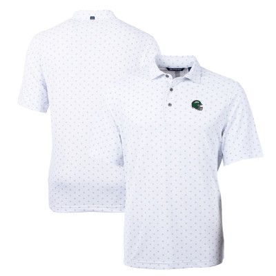 Поло New York Jets Cutter & Buck Helmet Virtue Eco Pique Tile Print Recycled - White