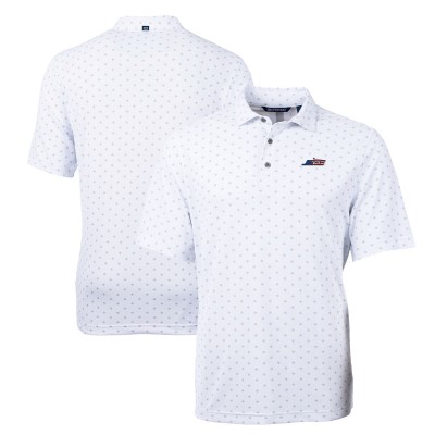 Поло New York Jets Cutter & Buck Americana Virtue Eco Pique Tile Print Recycled - White