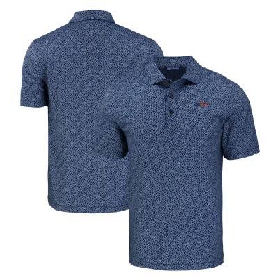 Поло New York Jets Cutter & Buck Americana Pike Eco Pebble Print Recycled - Navy