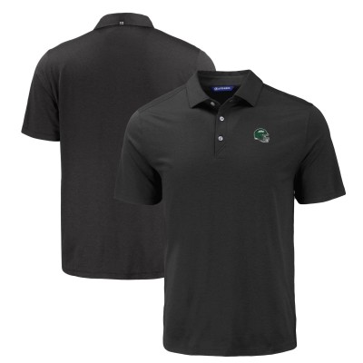 New York Jets Cutter & Buck Black Helmet Coastline Epic Comfort Eco Recycled Polo