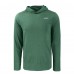 New York Jets Cutter & Buck Hunter Green Primary Logo Coastline Epic Comfort Eco Recycled Long Sleeve Hoodie T-Shirt