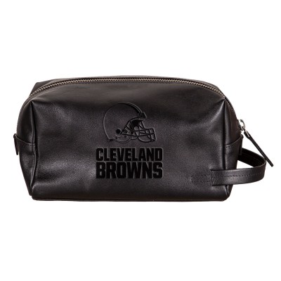 Cleveland Browns Hybrid Leather Lined Dopp Toiletry Bag