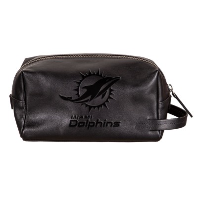 Miami Dolphins Hybrid Leather Lined Dopp Toiletry Bag