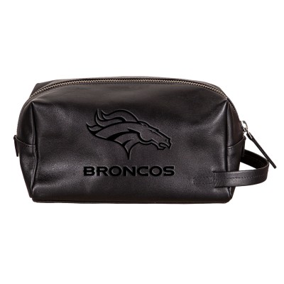 Denver Broncos Hybrid Leather Lined Dopp Toiletry Bag