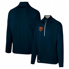 Chicago Bears Navy Grind Iron Quarter-Zip Top