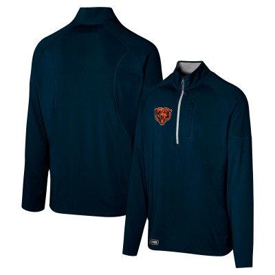 Chicago Bears Navy Grind Iron Quarter-Zip Top