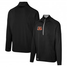 Cincinnati Bengals Black Grind Iron Quarter-Zip Top