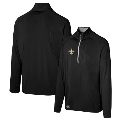New Orleans Saints Black Grind Iron Quarter-Zip Top
