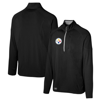 Pittsburgh Steelers Black Grind Iron Quarter-Zip Top