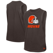 Cleveland Browns New Era Brown Leisure Collection Tank Top Cleveland Browns New Era Brown Leisure Collection Tank Top