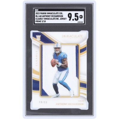 Anthony Richardson Indianapolis Colts 2023 Panini Immaculate Collection Tri-Color Relic #IRJ-AR #3/10 SGC Authenticated 9.5 Rookie Card