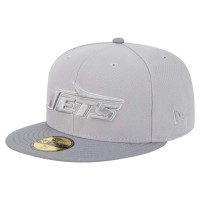 Бейсболка New York Jets New Era Gray/Graphite Iron Cloud 59FIFTY