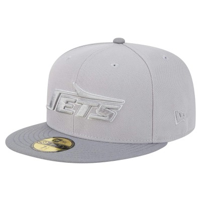 Бейсболка New York Jets New Era Gray/Graphite Iron Cloud 59FIFTY