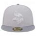 Бейсболка Minnesota Vikings New Era Gray/Graphite Iron Cloud 59FIFTY