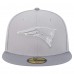 Бейсболка New England Patriots New Era Gray/Graphite Iron Cloud 59FIFTY