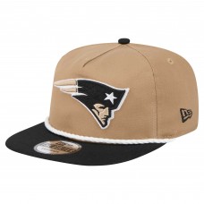 New England Patriots New Era Khaki/Black Desert Golfer Snapback Hat