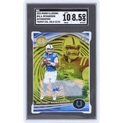 Anthony Richardson Indianapolis Colts Autographed 2023 Panini Illusions Trophy Collection Gold #46 #22/25 SGC Authenticated 8.5/10 Rookie Card