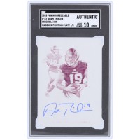 Adam Thielen Minnesota Vikings Autographed 2018 Panini Impeccable Incredible Ink Magenta Printing Plate #II-AT #1/1 SGC Authenticated Auto 10 Card