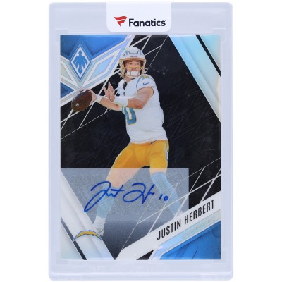 Justin Herbert Los Angeles Chargers Autographed 2022 Panini Phoenix Black Prizm #49 #1/3 Card