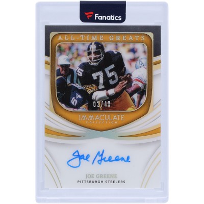 Joe Greene Pittsburgh Steelers Autographed 2023 Panini Immaculate Collection All Time Greats #ATG-JGR #2/49 Card