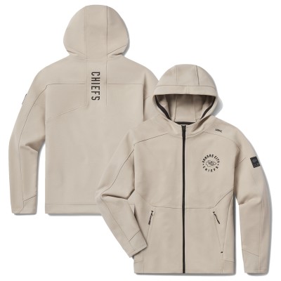 Unisex Kansas City Chiefs UNRL Cream Impact Full-Zip Hooded Jacket