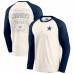 Футболка с длинным рукавом Dallas Cowboys Darius Rucker Collection by Fanatics White/Navy Raglan Henley