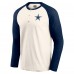 Футболка с длинным рукавом Dallas Cowboys Darius Rucker Collection by Fanatics White/Navy Raglan Henley