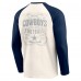 Футболка с длинным рукавом Dallas Cowboys Darius Rucker Collection by Fanatics White/Navy Raglan Henley