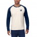 Футболка с длинным рукавом Dallas Cowboys Darius Rucker Collection by Fanatics White/Navy Raglan Henley