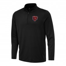 Chicago Bears Antigua Black Reprocess Quarter-Zip Top