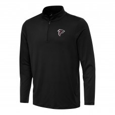 Atlanta Falcons Antigua Black Reprocess Quarter-Zip Top