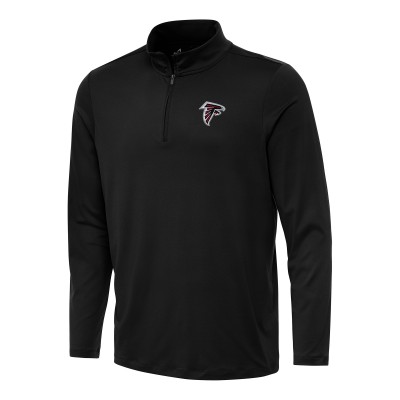 Atlanta Falcons Antigua Black Reprocess Quarter-Zip Top