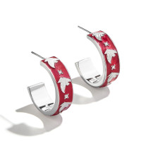 Серьги Atlanta Falcons WEAR By Erin Andrews x BaubleBar Enamel Hoop