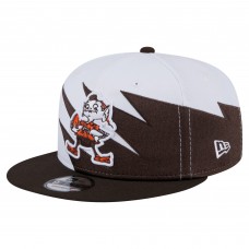 Бейсболка Cleveland Browns New Era Brown Throwback Jagged 9FiFTY Snapback