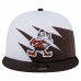 Бейсболка Cleveland Browns New Era Brown Throwback Jagged 9FiFTY Snapback