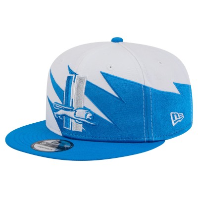 Бейсболка Detroit Lions New Era Blue Throwback Jagged 9FiFTY Snapback