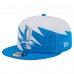 Бейсболка Detroit Lions New Era Blue Throwback Jagged 9FiFTY Snapback