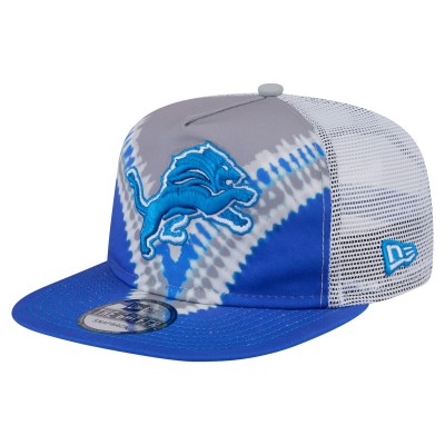 Detroit Lions New Era Gray/Blue Throwback Dye Golfer Snapback Hat