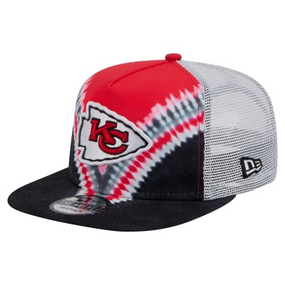 Kansas City Chiefs New Era Red/Black Throwback Dye Golfer Snapback Hat