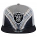 Las Vegas Raiders New Era Gray/Black Throwback Dye Golfer Snapback Hat