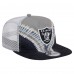 Las Vegas Raiders New Era Gray/Black Throwback Dye Golfer Snapback Hat