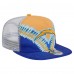 Los Angeles Chargers New Era Gold/Blue Throwback Dye Golfer Snapback Hat
