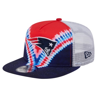 New England Patriots New Era Red/Navy Throwback Dye Golfer Snapback Hat