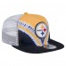 Pittsburgh Steelers New Era Gold/Black Throwback Dye Golfer Snapback Hat