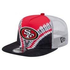 San Francisco 49ers New Era Scarlet/Black Throwback Dye Golfer Snapback Hat San Francisco 49ers New Era Scarlet/Black Throwback Dye Golfer Snapback Hat