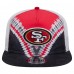 San Francisco 49ers New Era Scarlet/Black Throwback Dye Golfer Snapback Hat